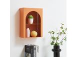 Scaffale A Muro 'JäLler' In Metallo 40 X 30 X 13 Cm Arancione