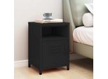 Maison Exclusive - Comodino Nero 35X35X51 Cm Acciaio