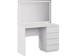 Vicco Tavolo Da Toeletta Viktoria, 110 Cm Con Specchio Led, Bianco