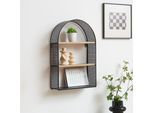 Scaffale A Muro "JäLler"" Con 3 Ripiani In Metallo 53 X 35 X 14 Cm Nero"