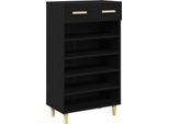 Vidaxl Scarpiera Con Ripiano Effetto Rovere Nero 60 X 35 X 105 Cm