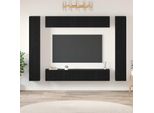 Maison Exclusive - Set Mobile Tv 10 Pezzi In Legno Composito Effetto Rovere Nero