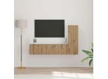 Maison Exclusive - Set Mobile Tv Da Parete 3 Pezzi In Legno Di Rovere Artisan
