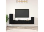 Maison Exclusive - Mobile Tv Da Parete 3 Pezzi In Legno Finitura Rovere Nero