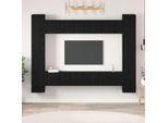 Maison Exclusive - Mobile Tv 10 Pezzi Effetto Rovere Nero 30,5 X 30 X 90 Cm