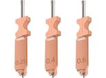 3PCS Ugello Di Aggiornamento Hotend Adatto Per Stampante 3D Flashforge AD5X Tutto In Metallo Rimozione Rapida 0,25 Mm 0,4 Mm 0,6 Mm