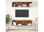Maison Exclusive - Set Di Mobili Tv 2 Pezzi Legno Antico 37 X 37 X 142,5 Cm Materiale Ligneo