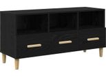 Syfax™ Mobile Tv Rovere Nero 102 X 35,5 X 50 Cm Legno Multistrato