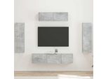 Maison Exclusive - Mobile Tv 5 Pezzi Cemento Grigio