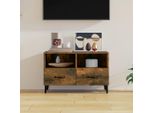 Maison Exclusive - Mobile Tv In Rovere Affumicato 80X36X50 Cm Materiale Ligneo