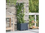 Maison Exclusive - Vaso Da Giardino Grigio 40 X 40 X 142 Cm Acciaio