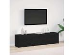 Maison Exclusive - Mobile Tv Con Led Effetto Rovere Nero 162 X 34 X 40 Cm