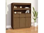 Maison Exclusive - Credenza Alta Marrone Miele 89X40X116,5 Cm Legno Massello Di Pino