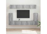 Maison Exclusive - Mobile Tv Da Parete 5 Pezzi In Legno Grigio Sonoma