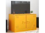 Maison Exclusive - Mobile Tv Giallo Senape 67X39X44 Cm Acciaio