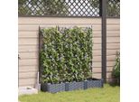 Maison Exclusive - Vaso Da Giardino 3 Pezzi Grigio 120 X 40 X 125,5 Cm Acciaio