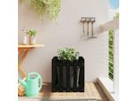 Maison Exclusive - Vaso Da Fiori Design Staccionata Nero 50X50X50 Cm Legno Di Pino