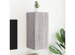 Maison Exclusive - Mobile Tv Con Luci Led Grigio Sonoma 30,5X35X70 Cm