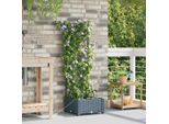 Maison Exclusive - Vaso Da Giardino Grigio Chiaro 40 X 40 X 126 Cm Acciaio