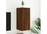 Maison Exclusive - Mobile Tv Con Luci Led Effetto Rovere Marrone 30,5X35X70 Cm
