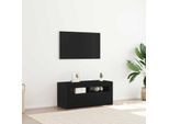 Maison Exclusive - Mobile Tv Effetto Rovere Nero 90 X 39 X 30 Cm Materiale Ligneo