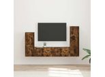 Maison Exclusive - Set Di Mobili Tv 4 Pezzi In Legno Di Rovere Affumicato