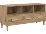 Vidaxl Mobile Tv Artigianato In Rovere 102 X 35,5 X 50 Cm Materiale Ligneo