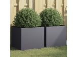 Maison Exclusive - 2 Vasi Da Fiori Antracite 42X40X39 Cm In Acciaio