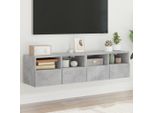 Maison Exclusive - Mobile Tv A Parete 2 Pezzi Grigio Cemento 60X30X30 Cm Materiale Ligneo
