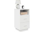 Maison Exclusive - Comodini 2 Pz. Con 2 Cassetti Bianco 36X36X68 Cm