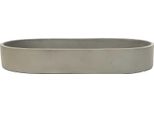 Vivanno Vaso Da Fiori In Fibra Di Vetro Solena, Grigio Cemento Design Cemento - 35X20X5 Cm