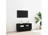 Maison Exclusive - Mobile Tv Effetto Rovere Nero 80 X 35 X 40 Cm Materiale Ligneo