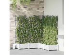 Maison Exclusive - Vaso Da Giardino 5 Pezzi Bianco 120 X 120 X 125,5 Cm Acciaio