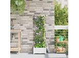 Maison Exclusive - Vaso Da Giardino Bianco 40 X 40 X 125,5 Cm Acciaio