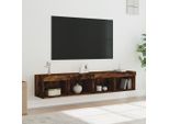 Maison Exclusive - Mobile Tv Con Luci Led 2 Pz. Rovere Affumicato 80X30X30 Cm