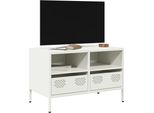 Maison Exclusive - Mobile Tv Bianco 68X39X43,5 Cm Acciaio Laminato A Freddo