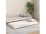 The Living Store Letto In Legno Massiccio Bianco 75X190 Cm Pino