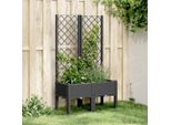 Maison Exclusive - Fioriera Con Griglia Rampicante Nera 80X40X142 Cm Pp