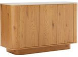 Credenza Effetto Legno A 3 Ante, Larghezza 120 Cm, Legno Chiaro - Oviala Theodore