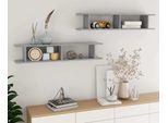 Maison Exclusive - Mensole Da Parete 2 Pezzi Grigio Cemento 105X18X20 Cm Materiale Ligneo