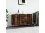 The Living Store Credenza Rovere Fumé 100X36X60 Cm Materiale In Legno