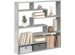 Maison Exclusive - Scaffale A Cubi 7 Scomparti Grigio Cemento Materiale Ligneo