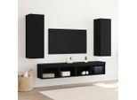 Maison Exclusive - Mobile Tv Da Parete 2 Pezzi Effetto Rovere Nero 30,5 X 30 X 90 Cm