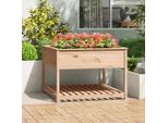 Maison Exclusive - Fioriera Con Ripiano 111,5X111,5X81 Cm Legno Massello Di Pino