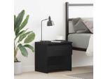 Maison Exclusive - Comodino Nero Effetto Rovere 40 X 30 X 39 Cm Materiale Ligneo