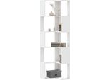 Maison Exclusive - Libreria Angolare 5 Ripiani Bianco 50X50X179 Cm Materiale Ligneo