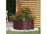 Maison Exclusive - Fioriera Da Giardino In Acciaio Zincato 80 X 80 X 36 Cm Marrone