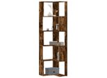 Maison Exclusive - Libreria Angolare 5 Ripiani Rovere Affumicato 50X50X179 Cm Materiale Ligneo