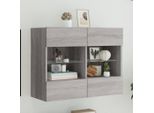 Maison Exclusive - Mobile Tv Con Luci Led Grigio Sonoma 78,5X30X60,5 Cm