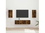 Maison Exclusive - Set Di Mobili Tv 4 Pezzi In Legno Di Rovere Affumicato